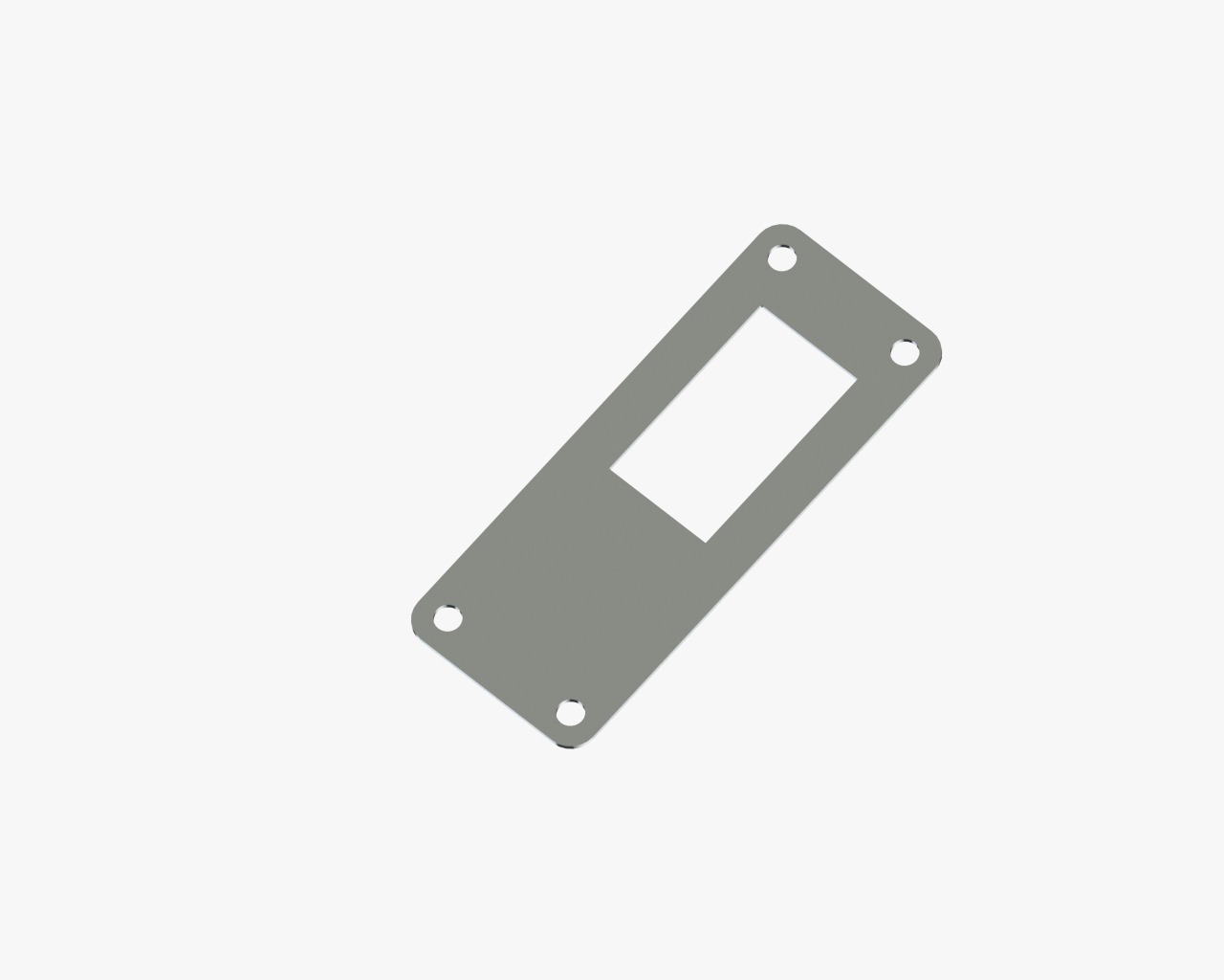 Lazer kesim braket — müşteri DXF dosyası (40×100 mm)